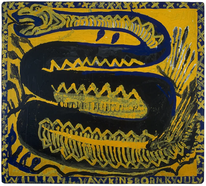 William Hawkins, Rattlesnake Yellow and Black, c. 1983