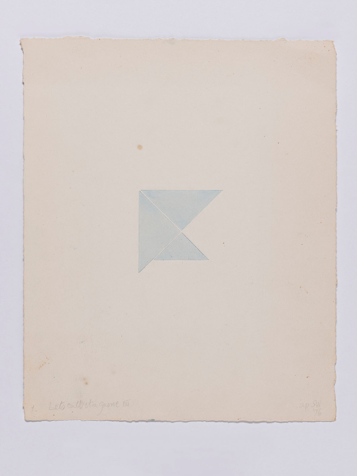 Shelagh WAKELY, Lets call it a game III, 1976