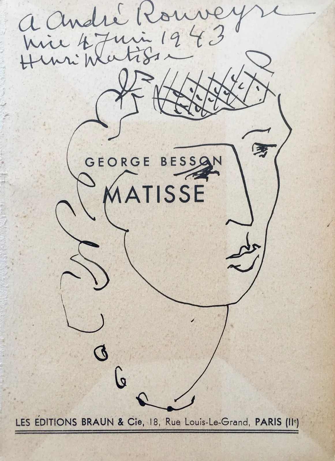Henri Matisse (1869-1954), TÊTE DE FEMME, 1943