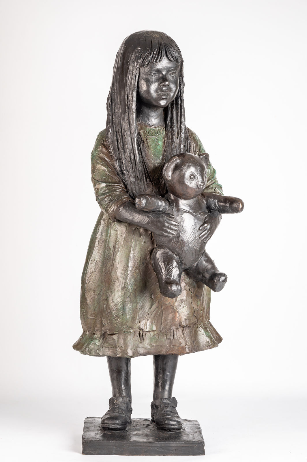 James Butler MBE RA RWA FRBS (1931-2022), Girl holding the Teddy