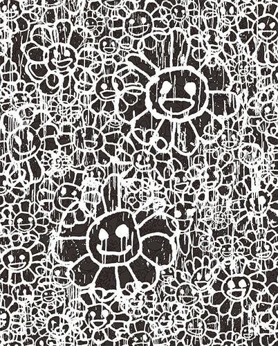 Takashi Murakami 村上隆, MADSAKI Flowers A (Black), 2017