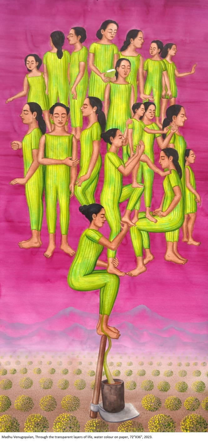 Madhu Venugopalan, Through the Transparent Layers of Life, 2023