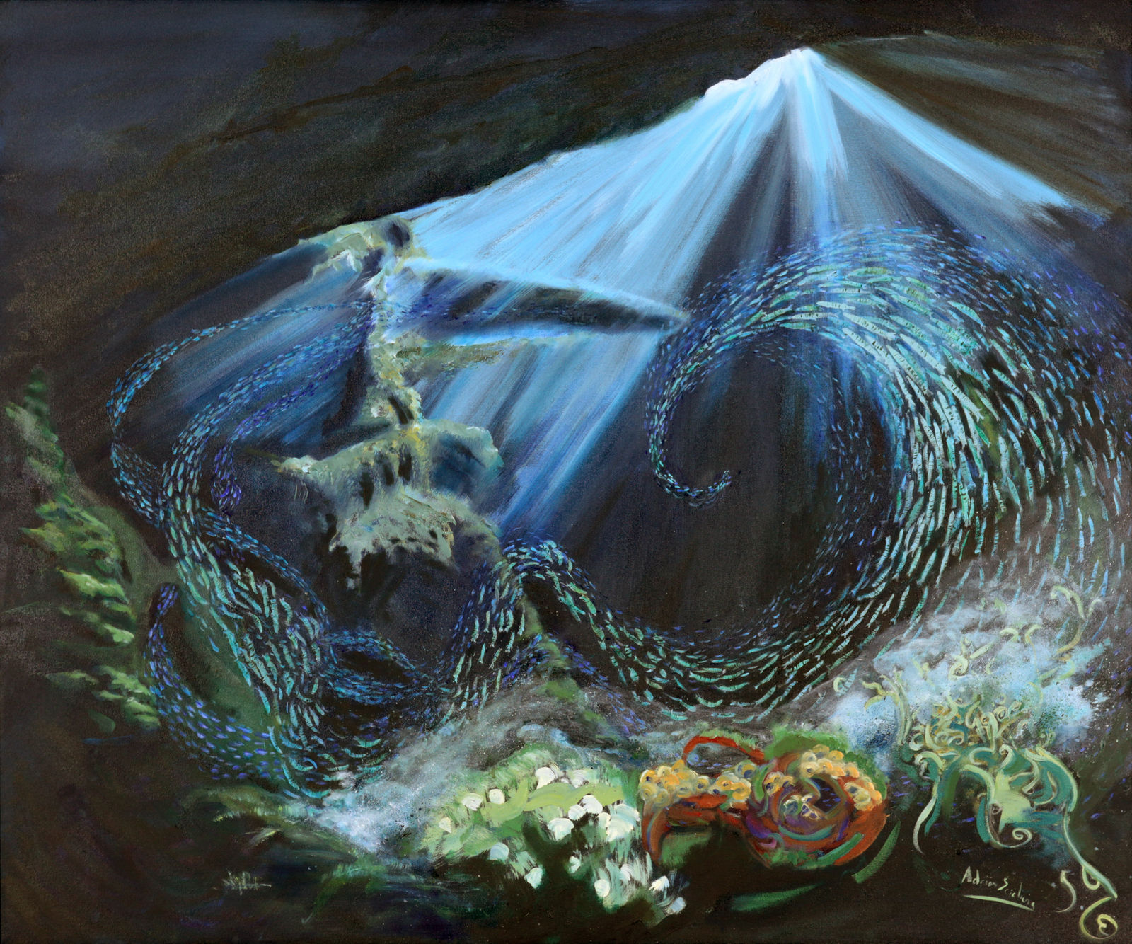 Adrian Scicluna, Sunlit Sea - Bahar Xemxi , 2024