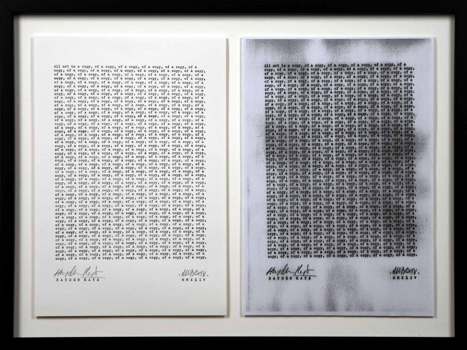 Hayden Kays, Copy of a Copy, 2024