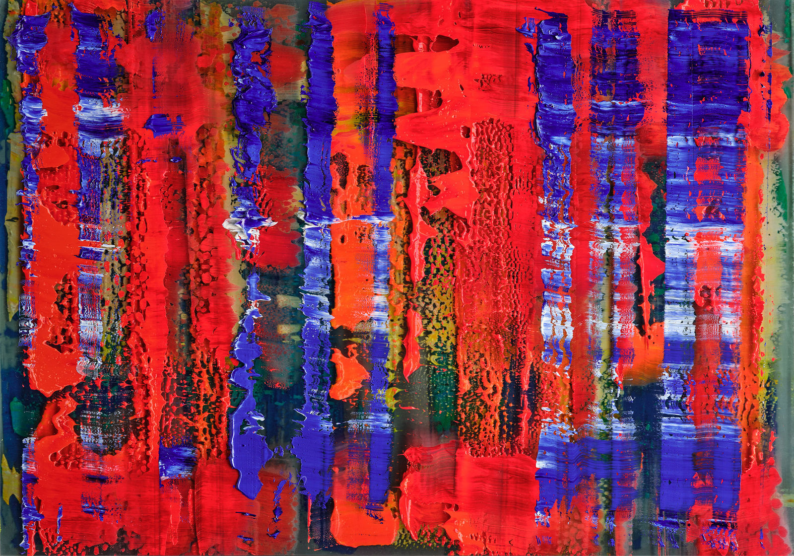 Rob and Nick Carter, Oil Paint Scan with Oil Paint III, 2024