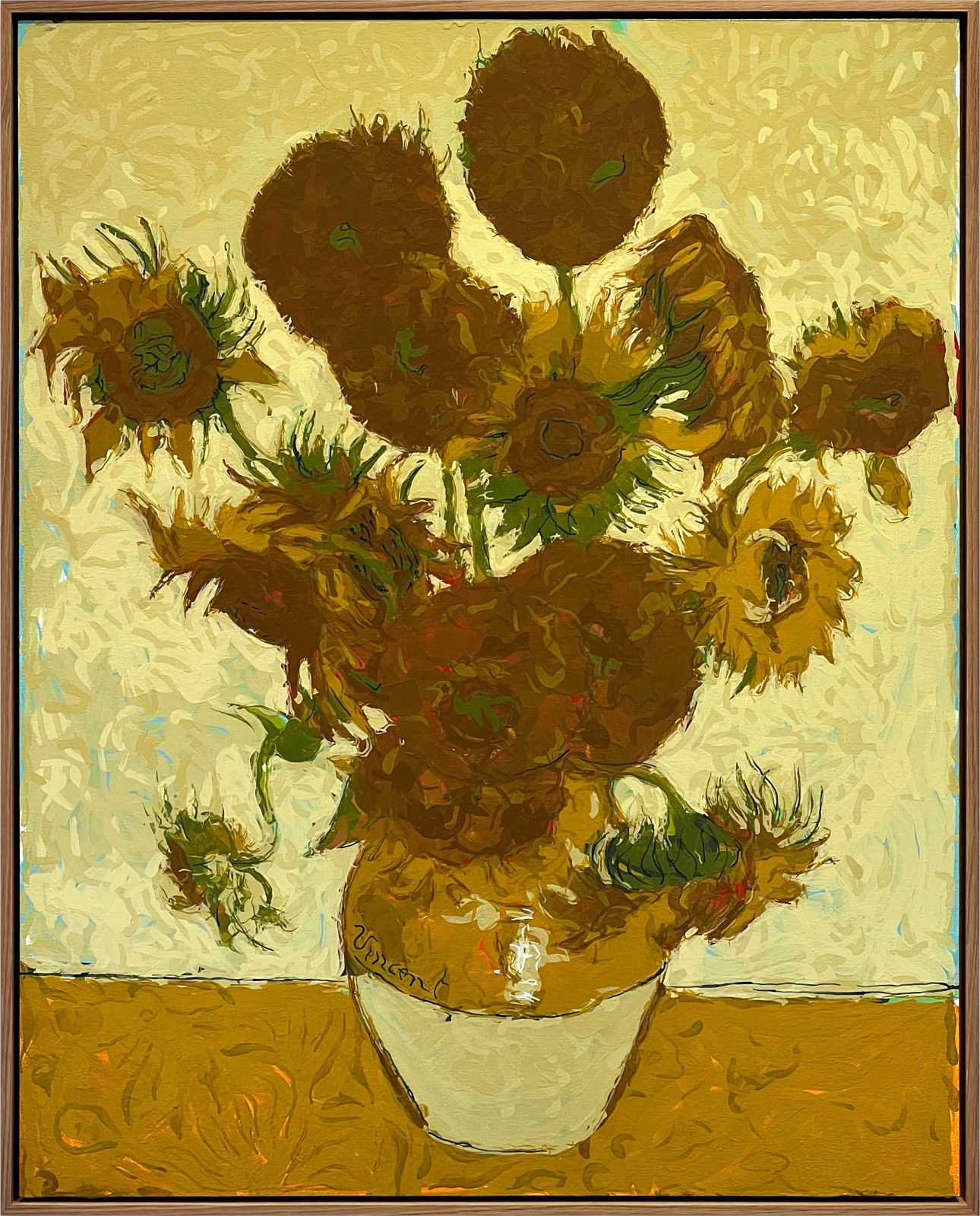 Rob and Nick Carter, Sunflowers Robot Painting - Painting time: 49:03:03 - Stroke count: 9,153, 18 - 23 June 2021