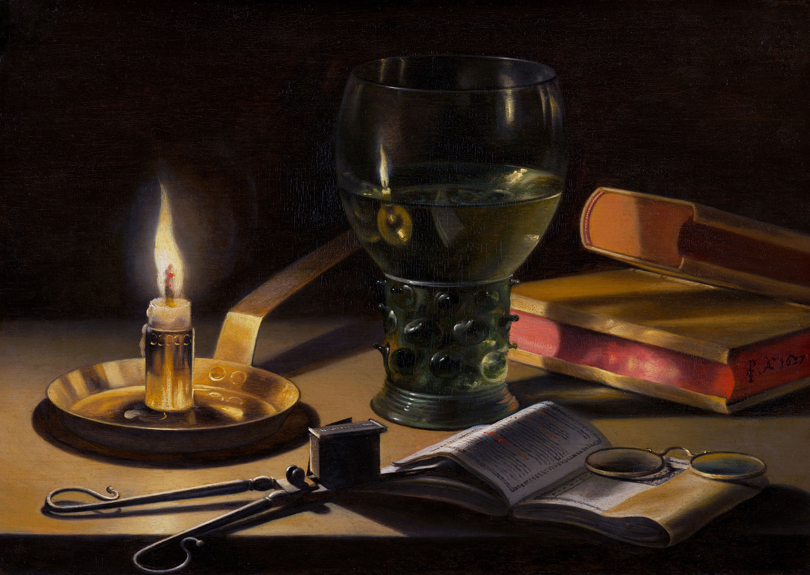 Rob and Nick Carter, Candle after Pieter Claesz, 2024