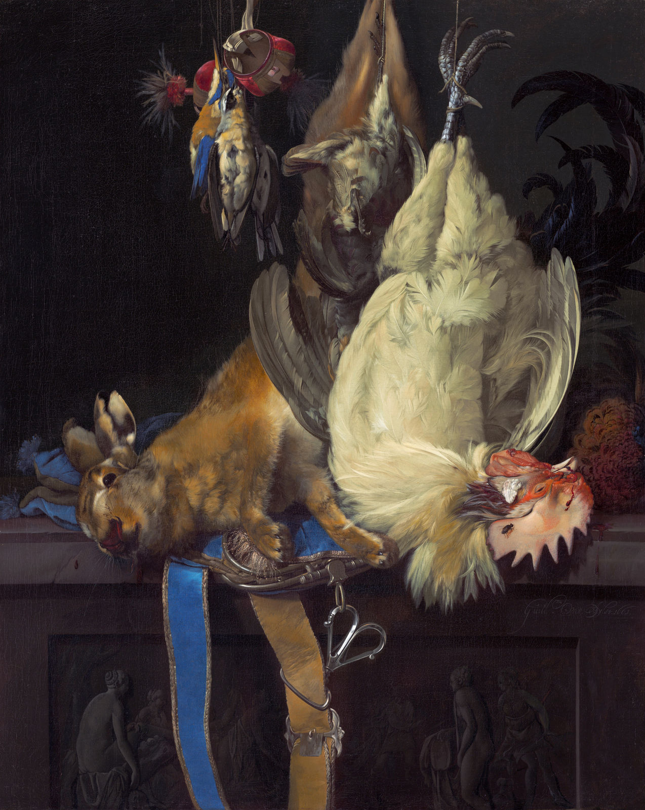 Rob and Nick Carter, Cockerel after Willem van Aelst, 2024