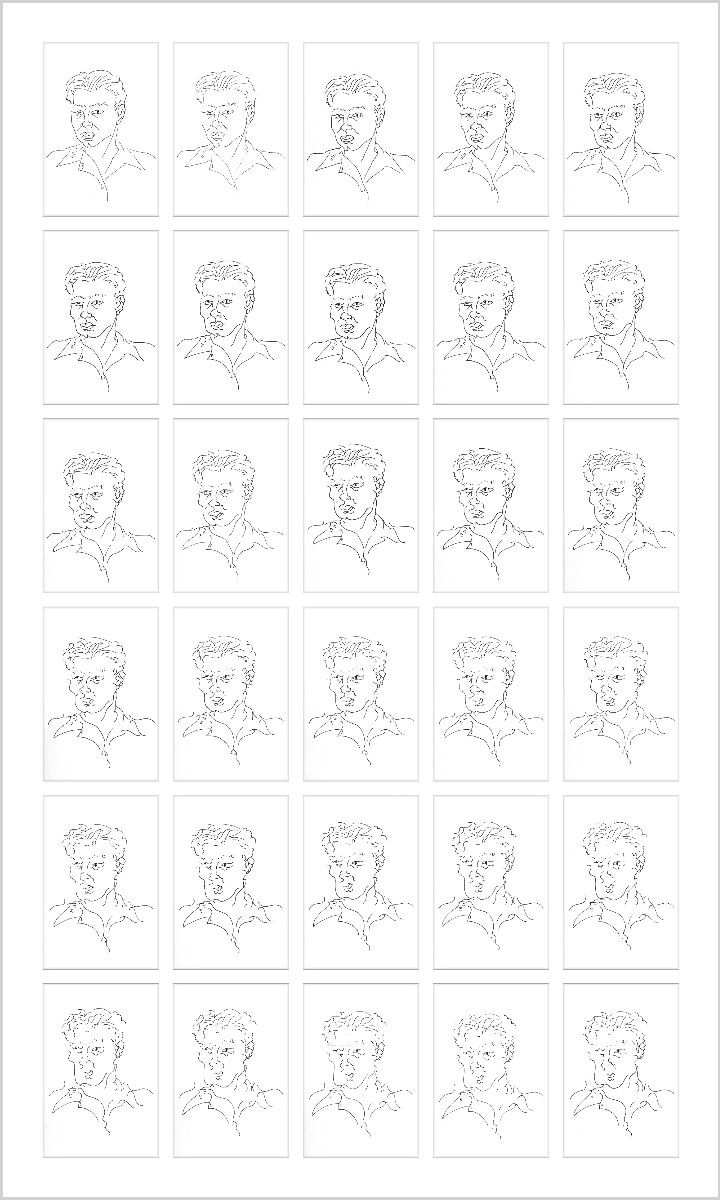 Rob and Nick Carter, Chinese Whispers, Self Portrait after Andy Warhol (1942), 2015