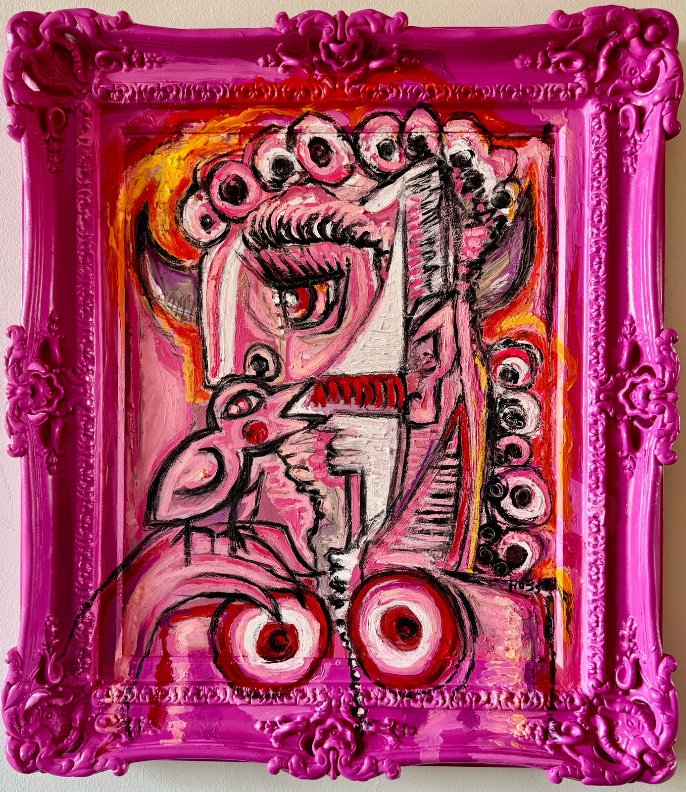 Hossein Edalatkhah, untitled Portrait in Pink, 2024