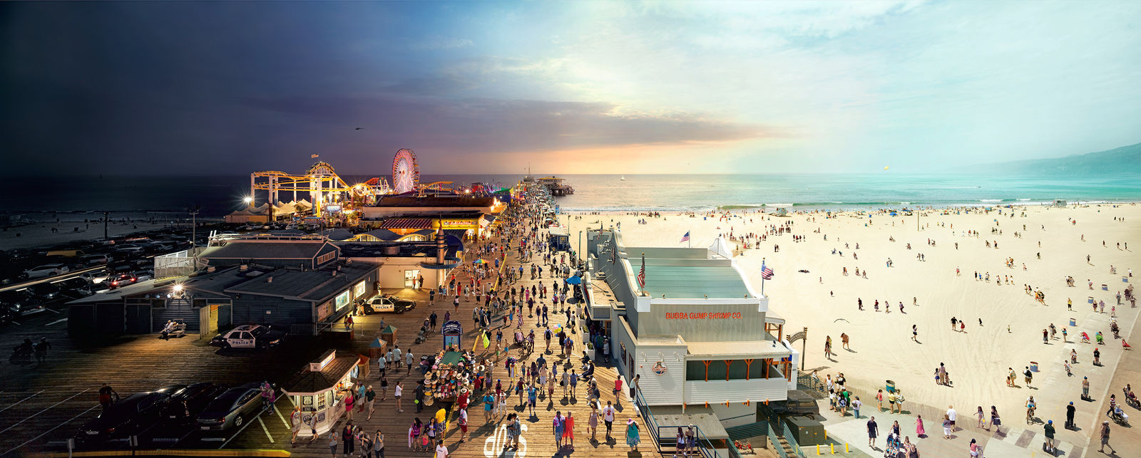 Stephen Wilkes, Santa Monica Pier, California, Day to Night™, 2013