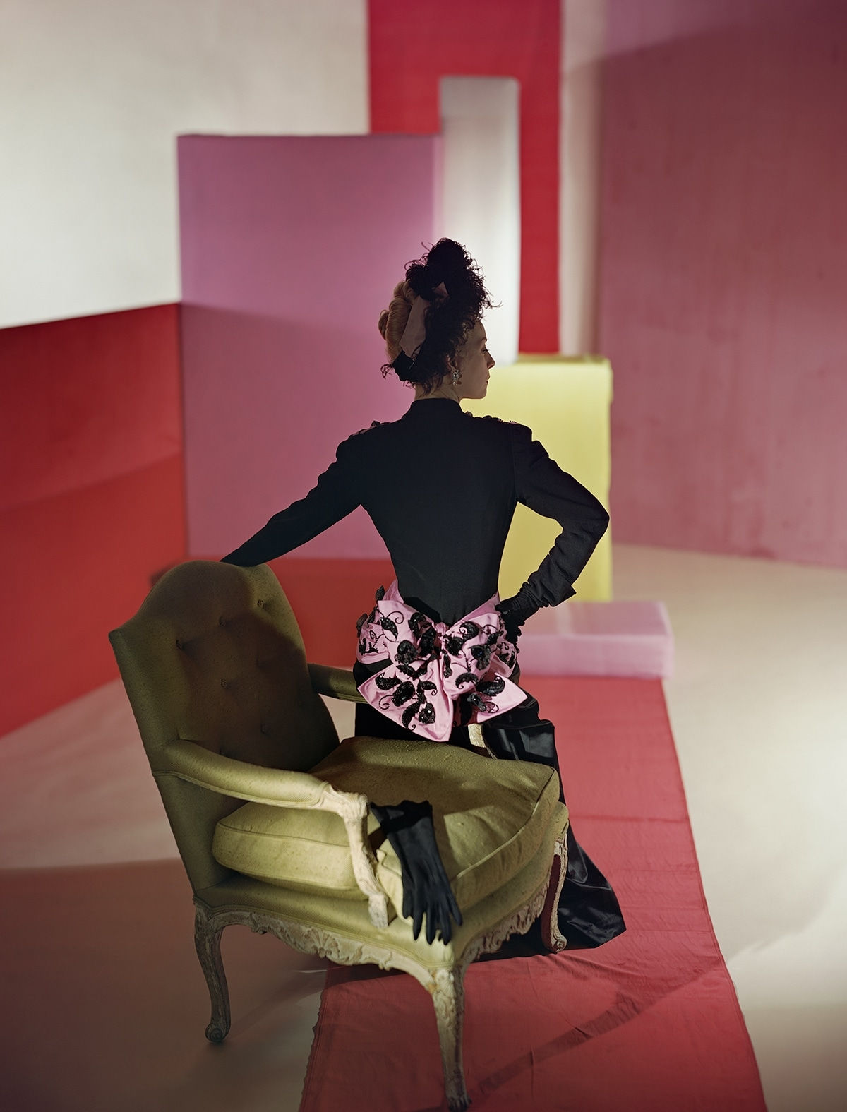 Horst P. Horst, Suit and Headdress by Schiaparelli, 1947