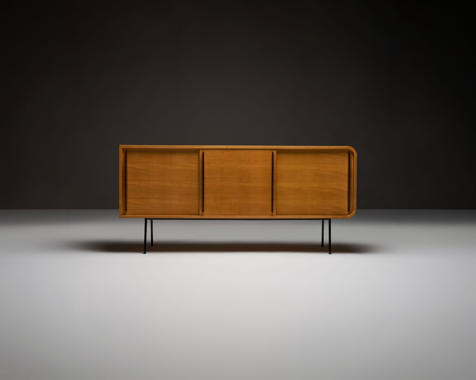 Raphael Raffel, Modernist Double Faced Sycamore Credenza