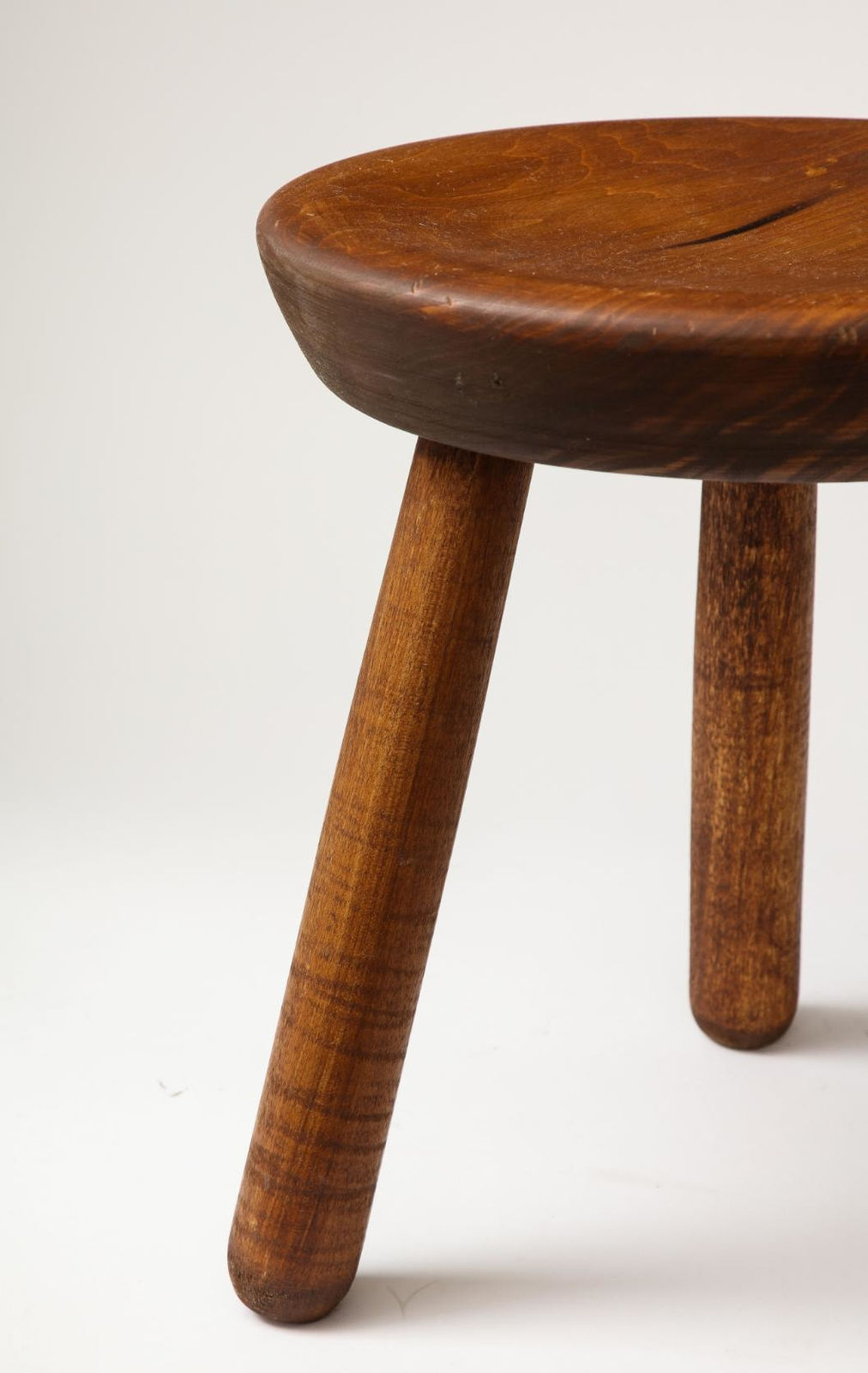 Low Stained Pine Milking Stool