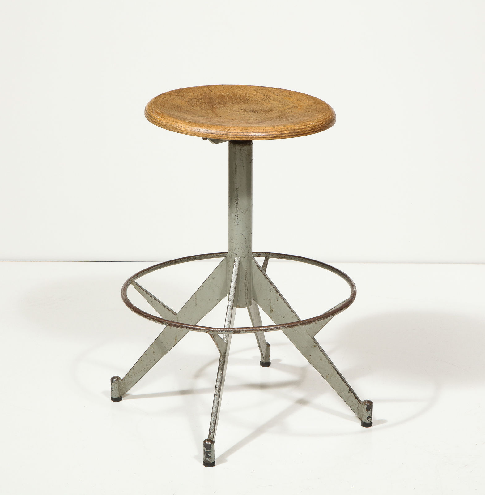 Vintage Industrial Spindle Stool