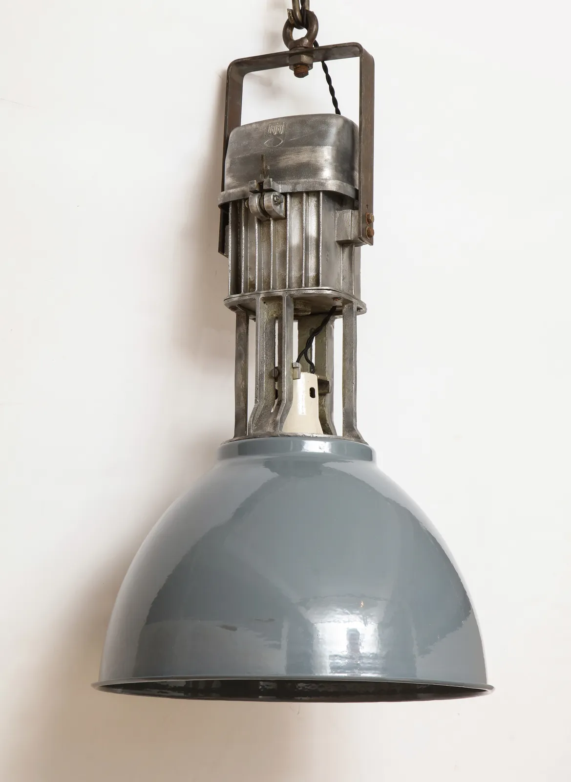 Vintage Industrial Enamel Shade Hanging Light