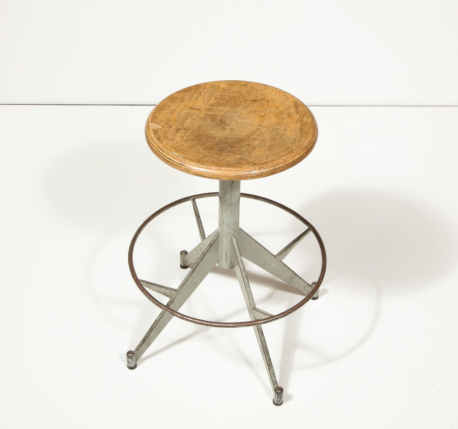 Vintage Industrial Spindle Stool