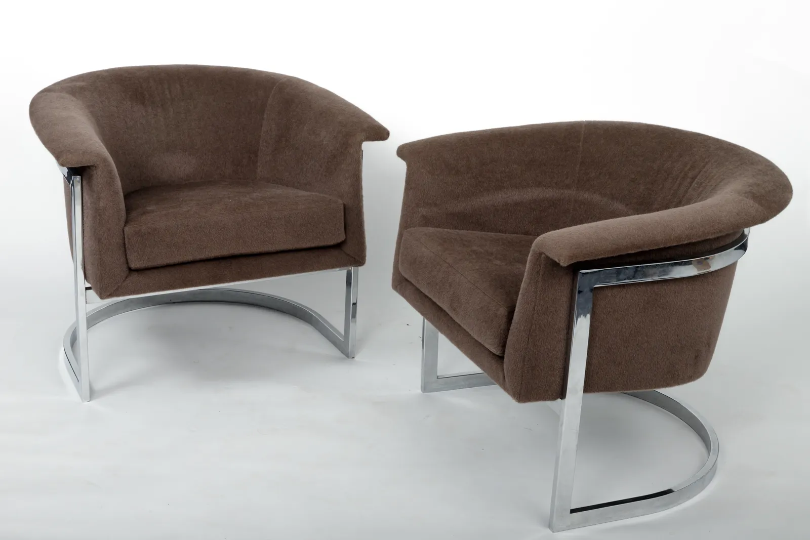 In the Manner of Milo Baughman, Pair of Lounge Chairs, c. 1970