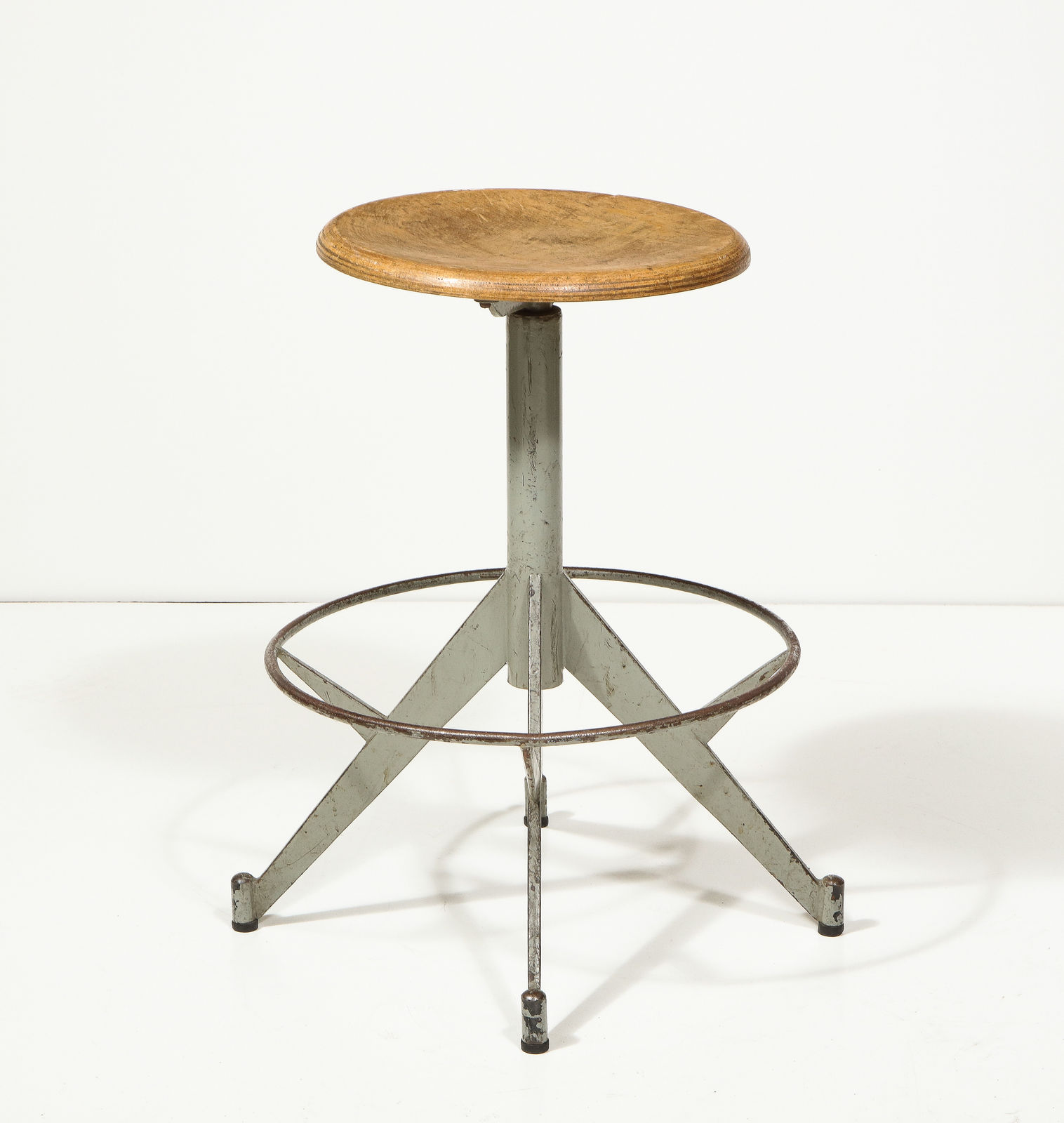 Vintage Industrial Spindle Stool