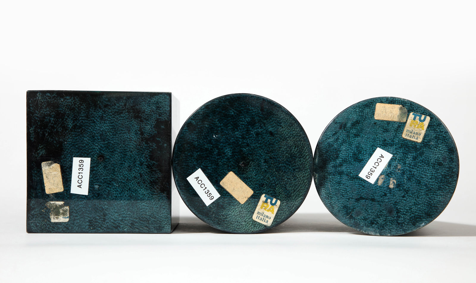 Aldo Tura, Set of Drawing Forms/Desk Accessories, Italy