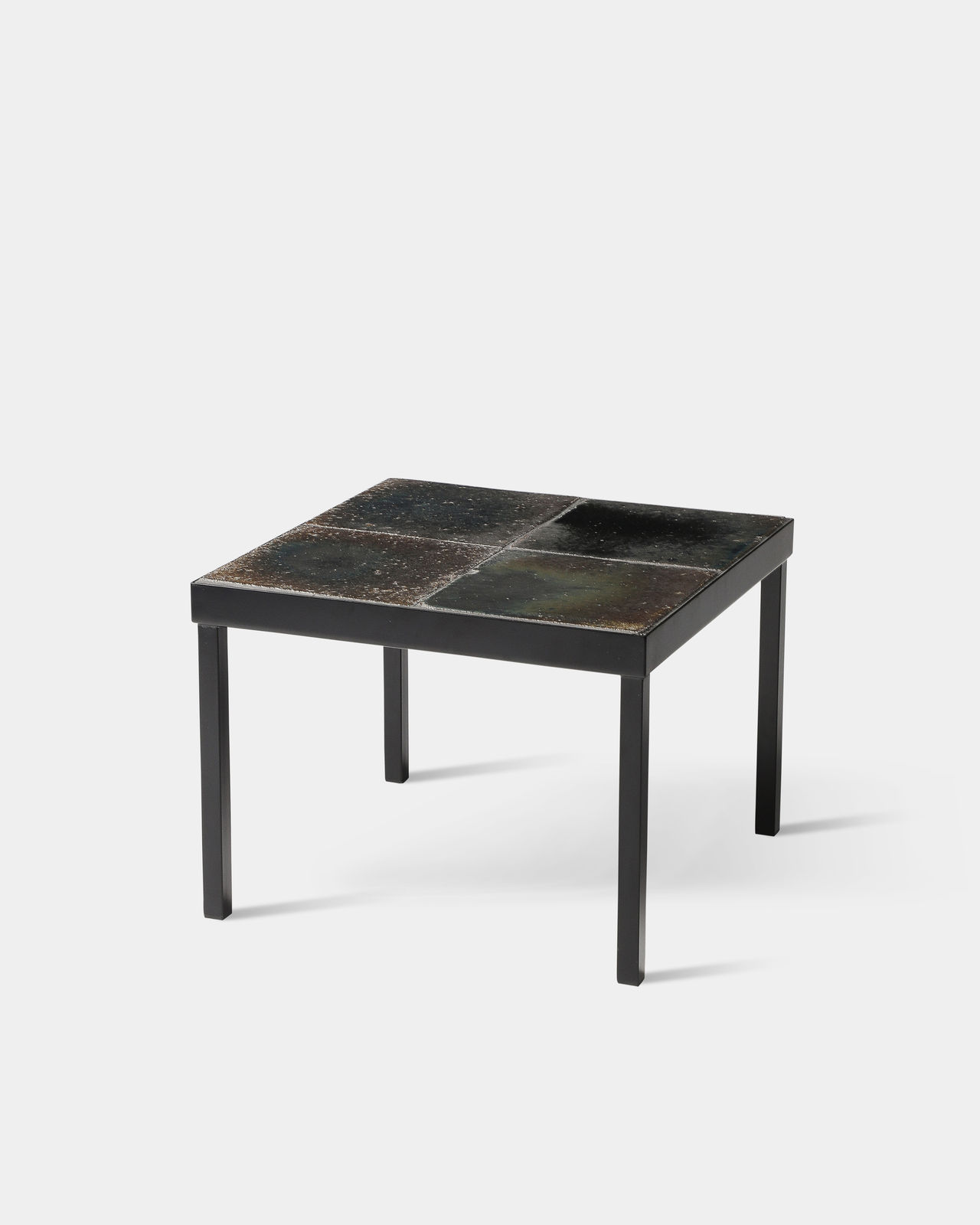 Glazed Ceramic Tile Side Table