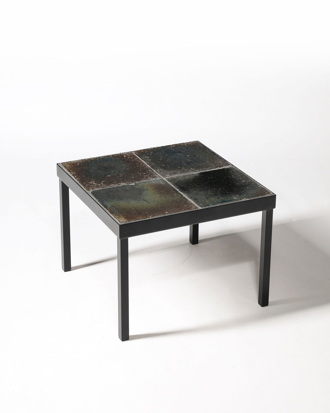 Glazed Ceramic Tile Side Table