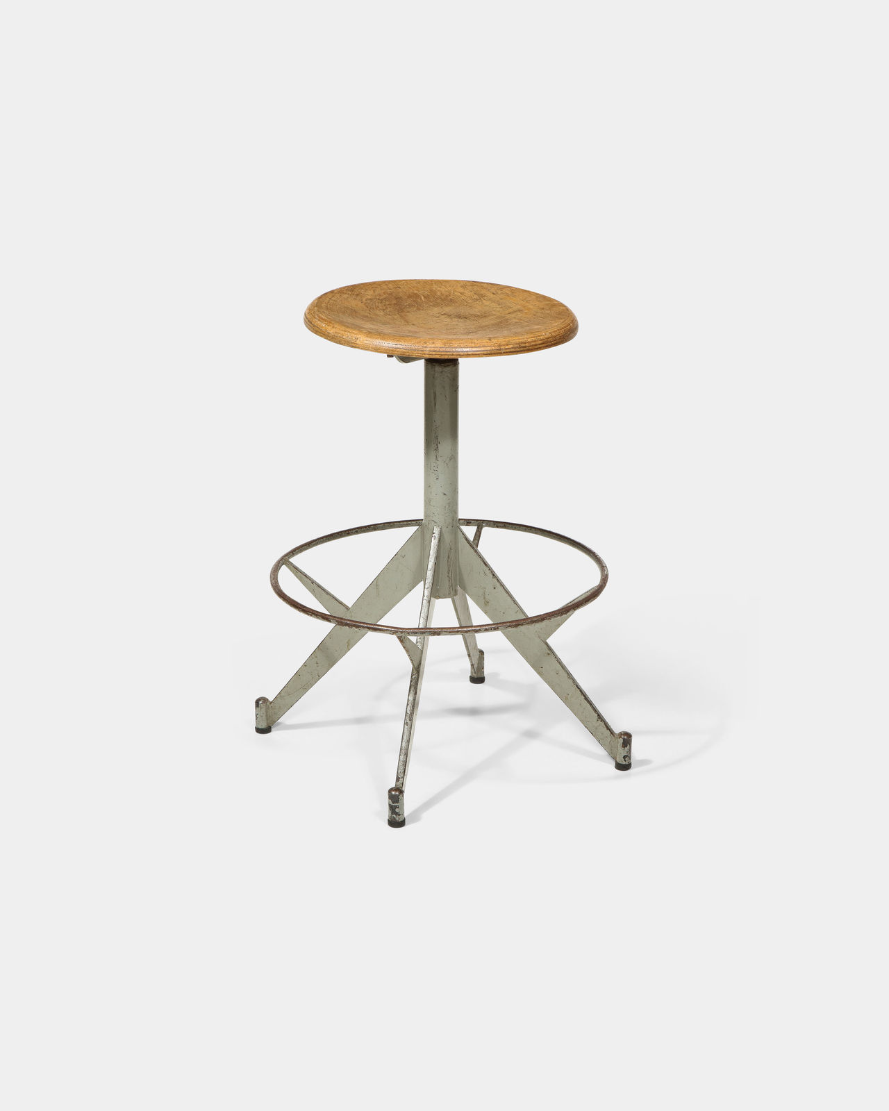 Vintage Industrial Spindle Stool