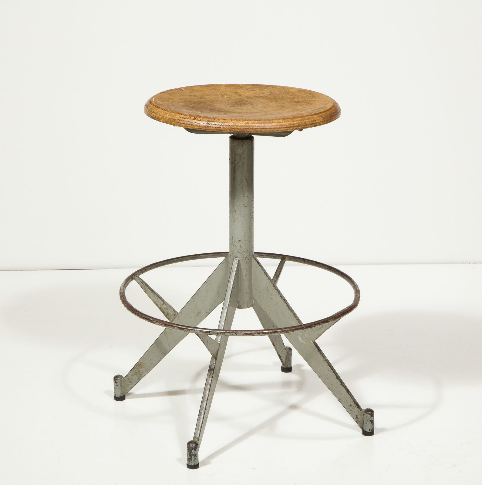Vintage Industrial Spindle Stool