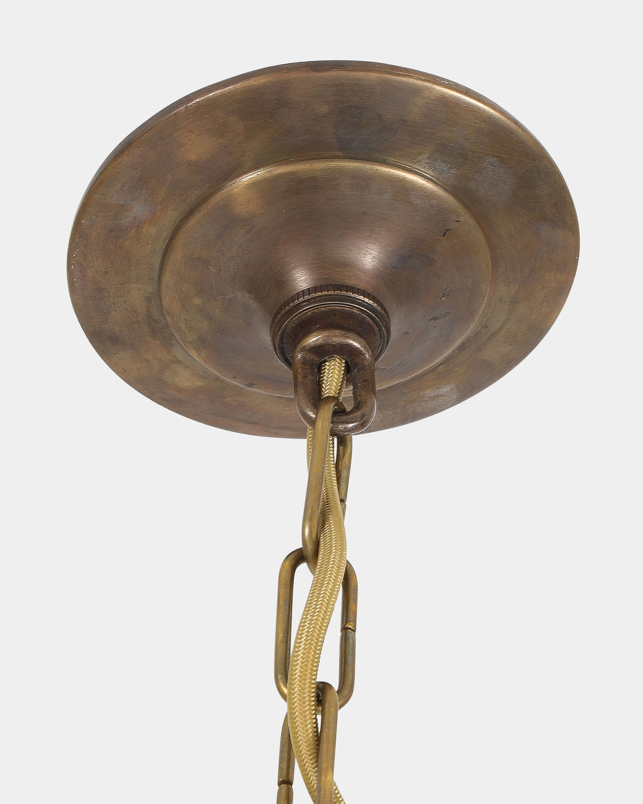 Maison Bagues, Brass and Glass Chandelier