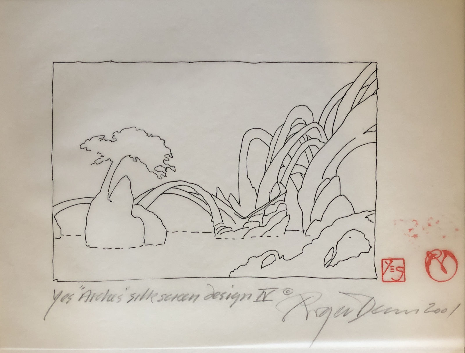 Roger Dean, YES ARCHES SILKSCREEN DESIGN IV, 2001