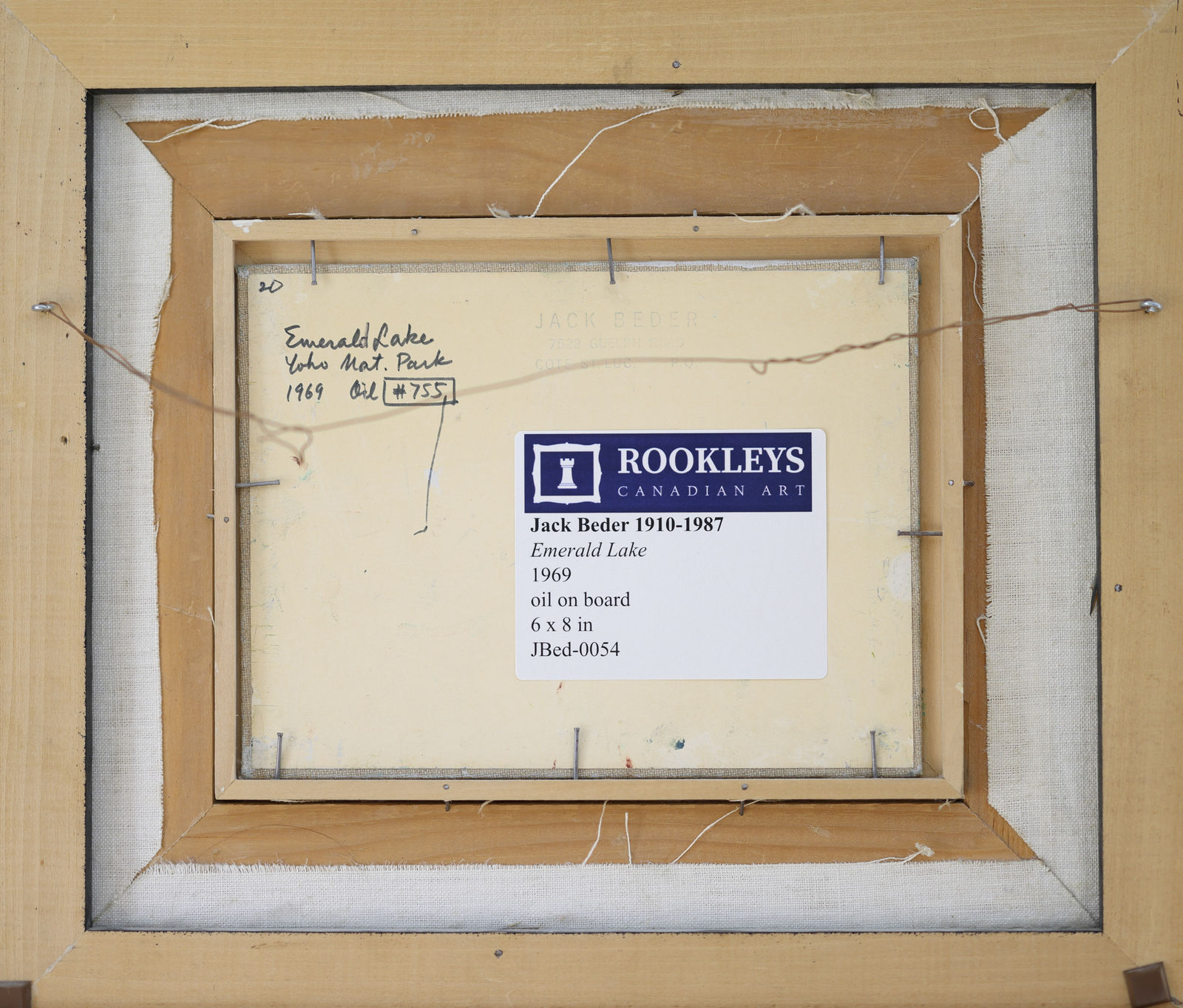 Jack Beder, Emerald Lake, 1969