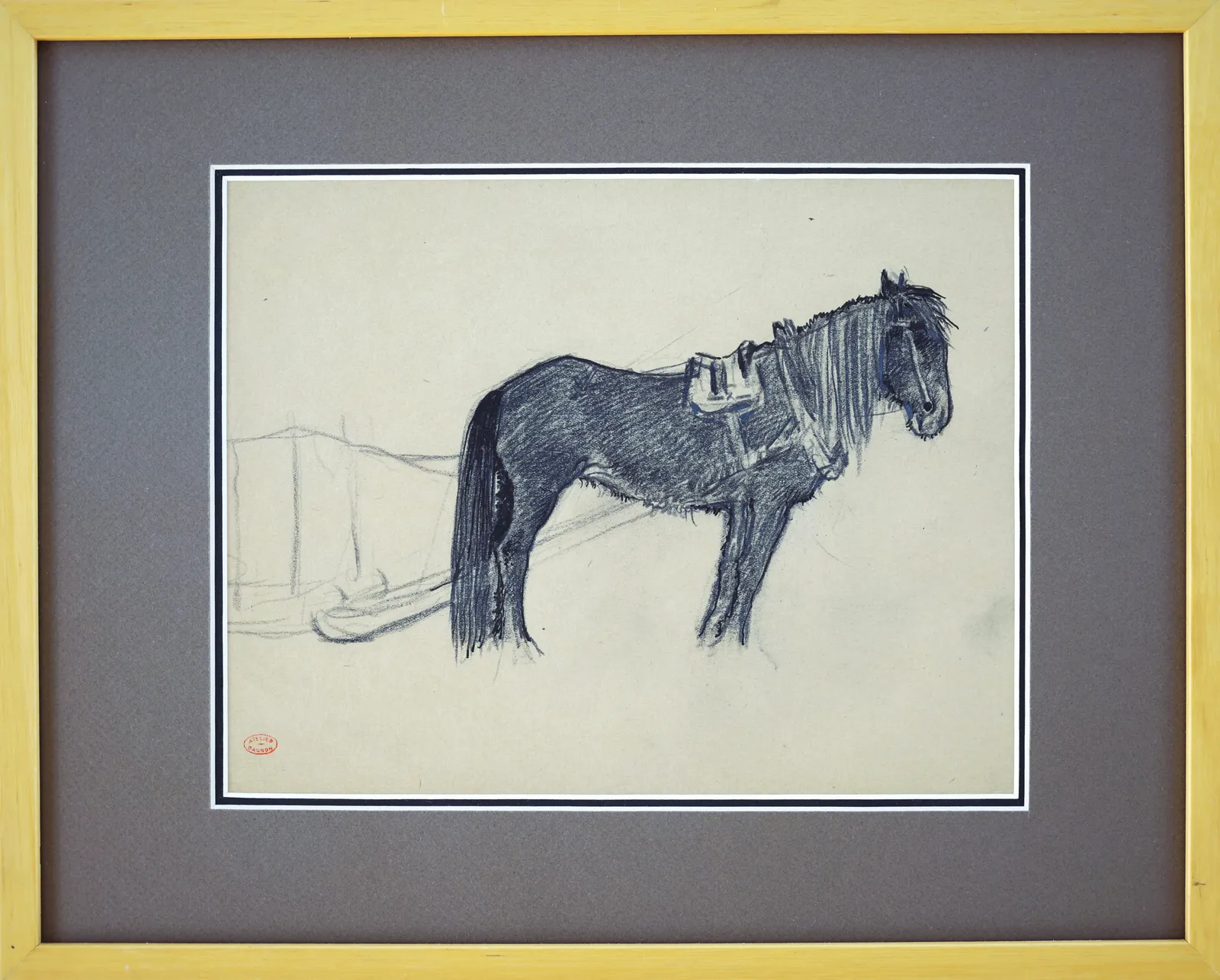 Clarence Gagnon, Cheval et Traîneau, c 1920