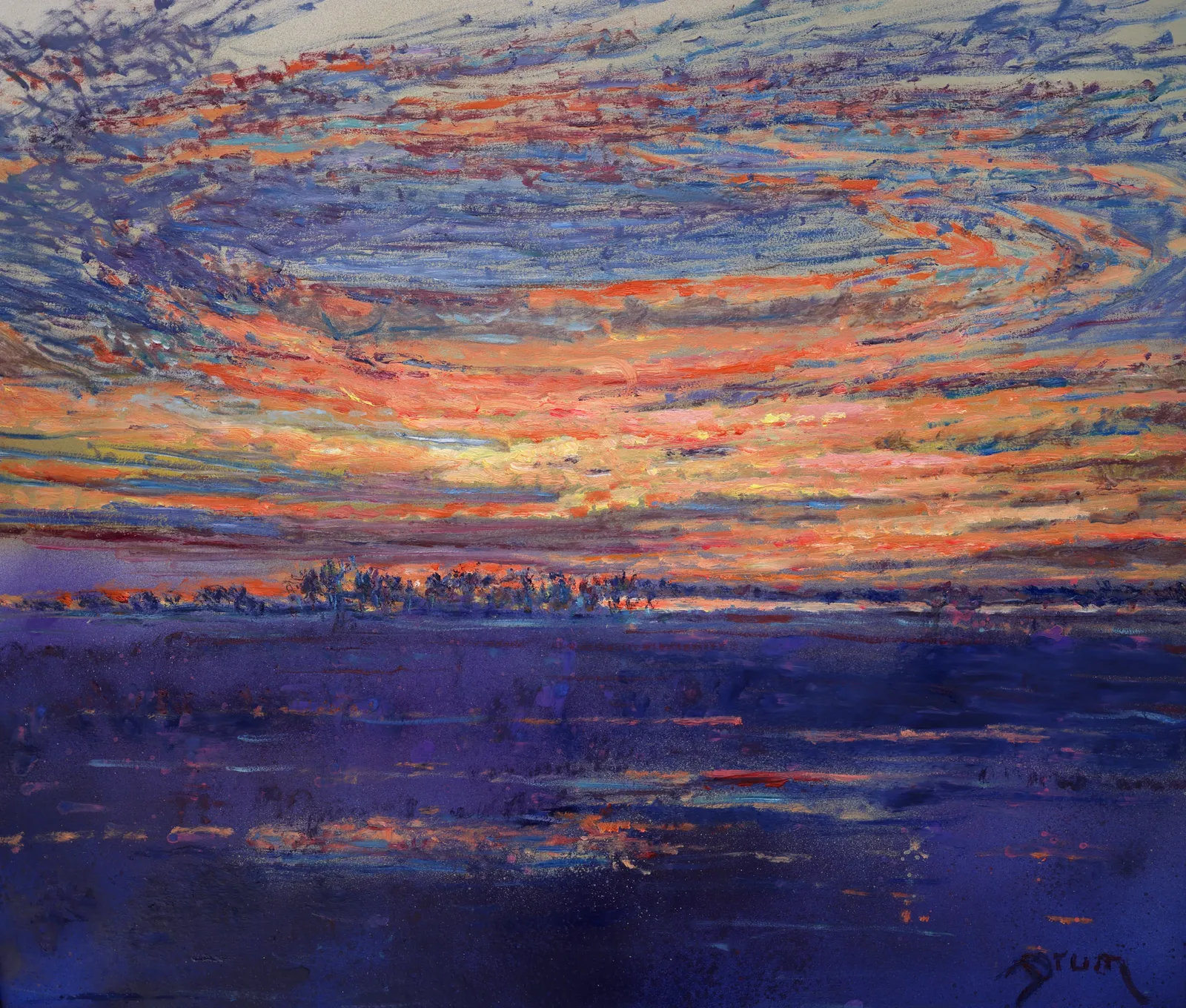 David Drum, Sunset, Ridgeway, Niagara, 2024