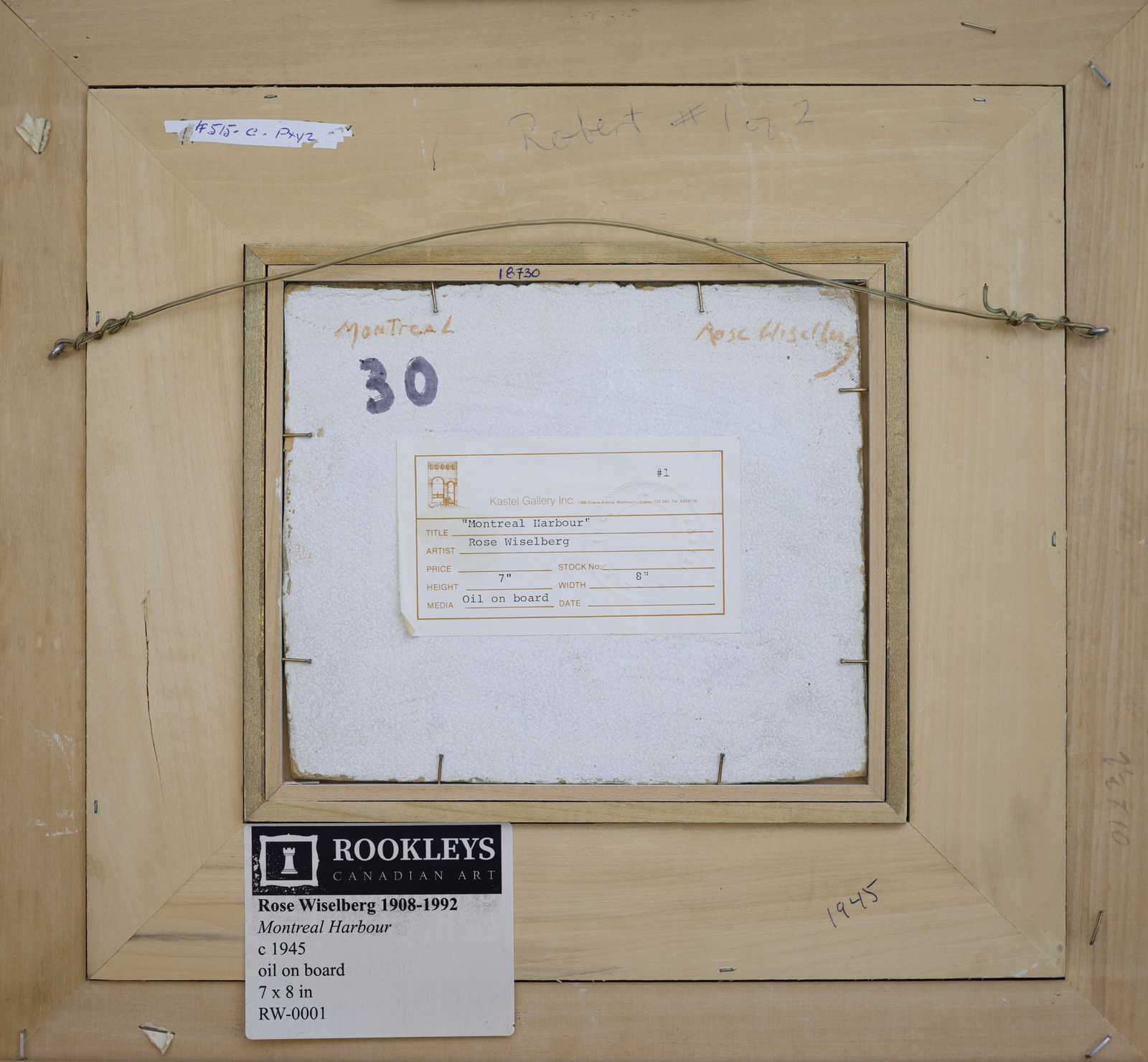 Rose Wiselberg, Montreal Harbour, c 1945