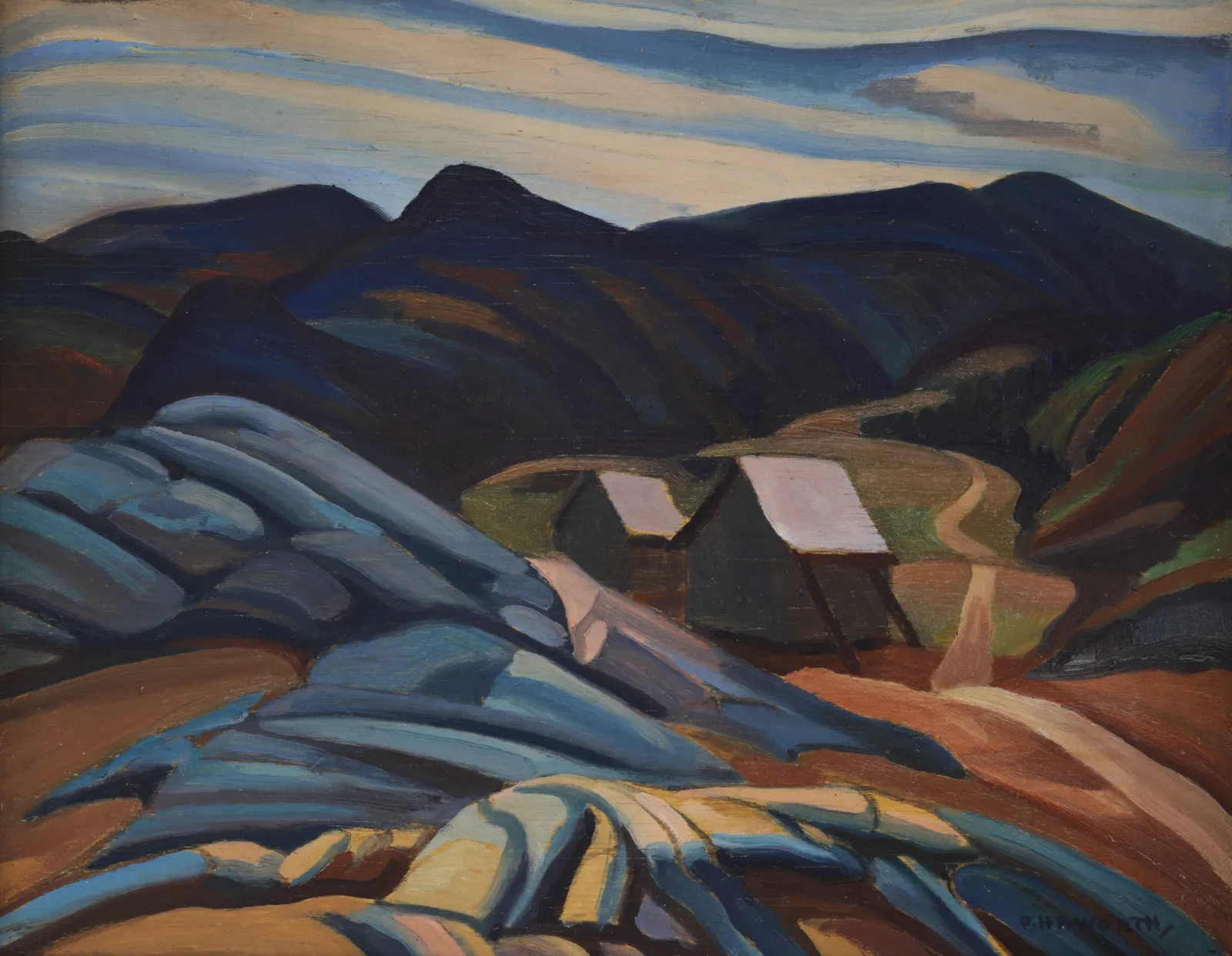 Peter Haworth, Quebec Barn in Laurentian Hills, 1948