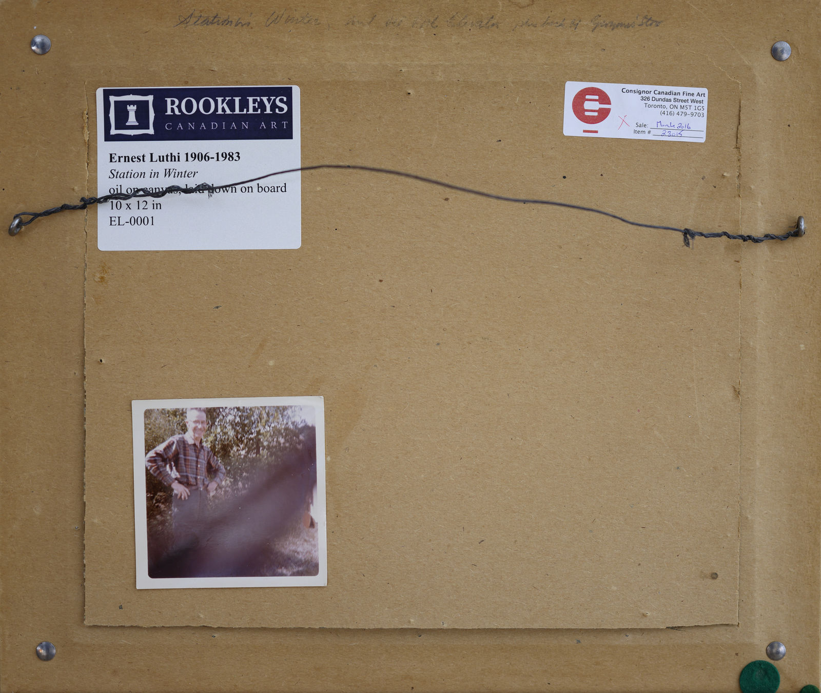 Ernest Luthi, Station in Winter