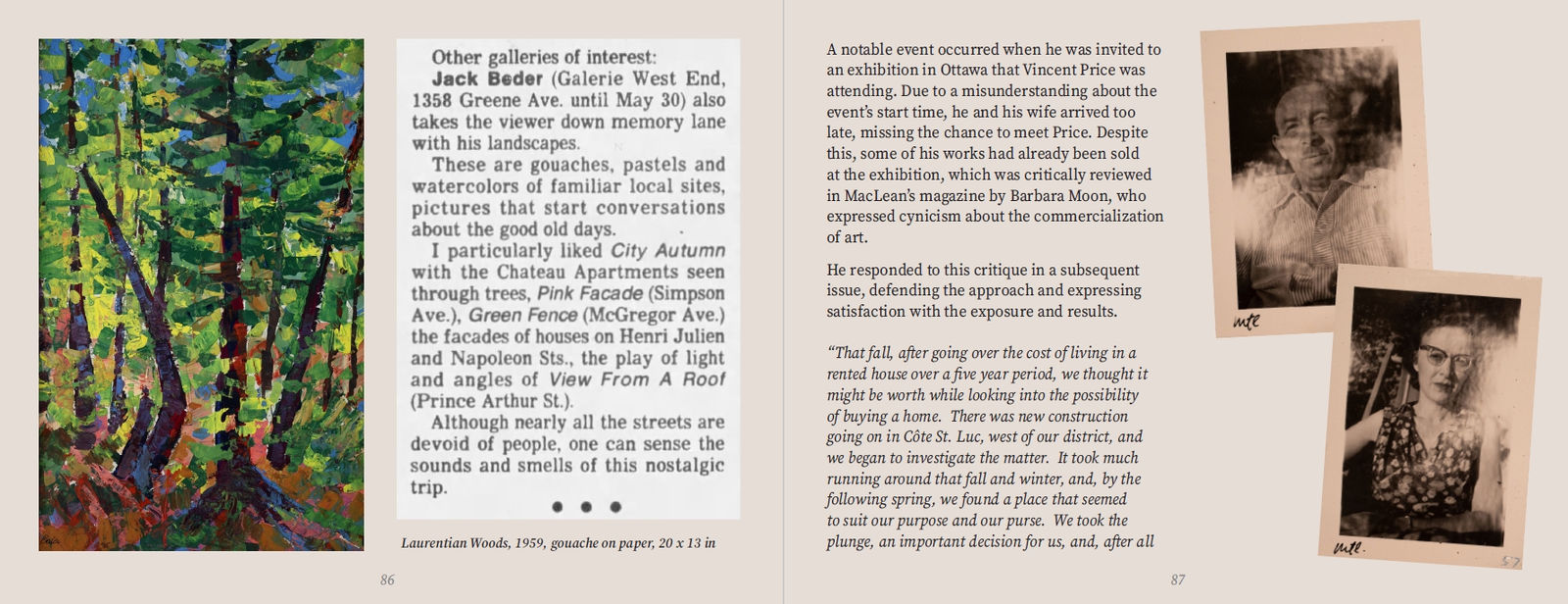 Jack Beder, Laurentian Woods, 1959