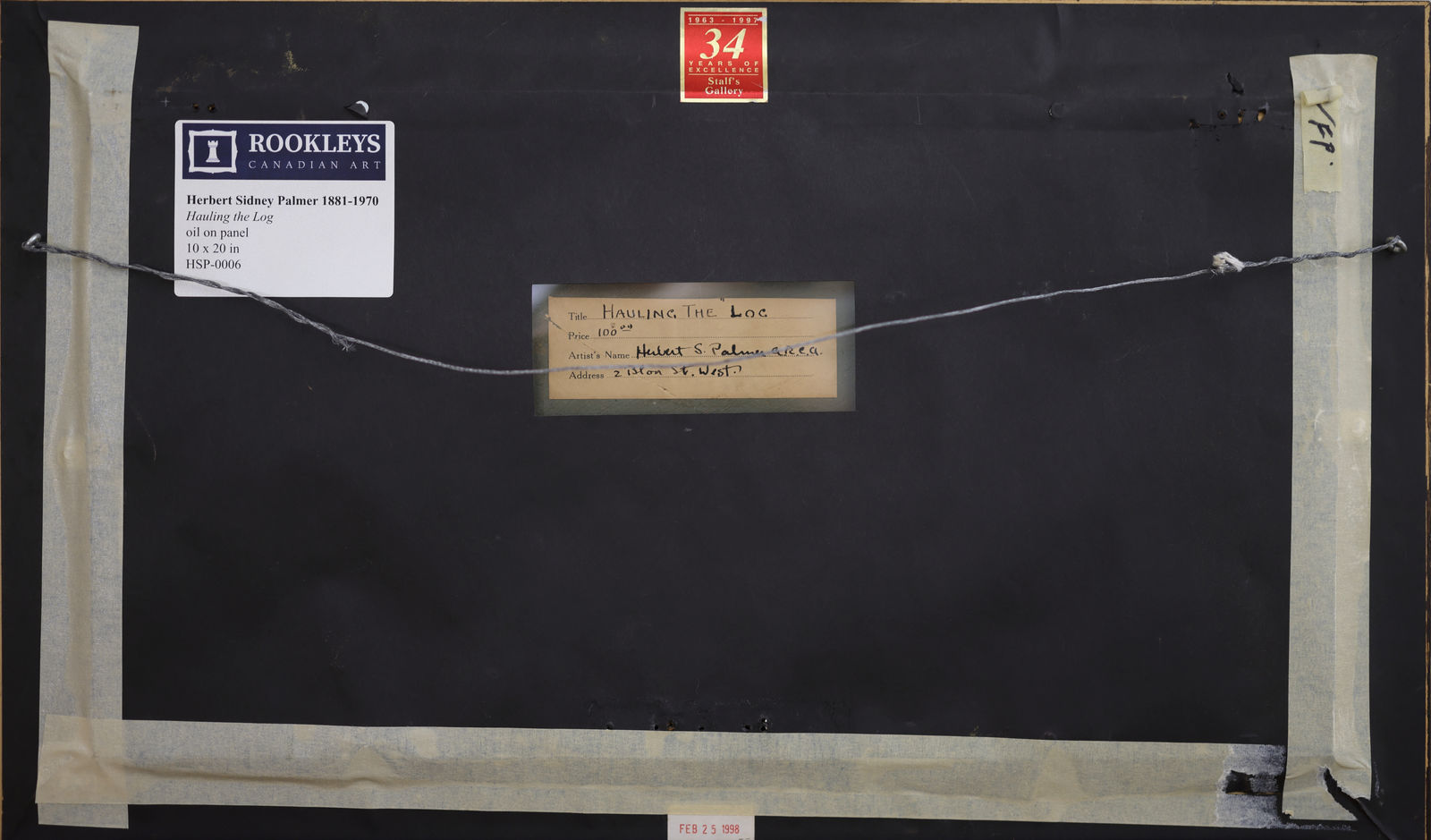 Herbert Sidney Palmer, Hauling the Log