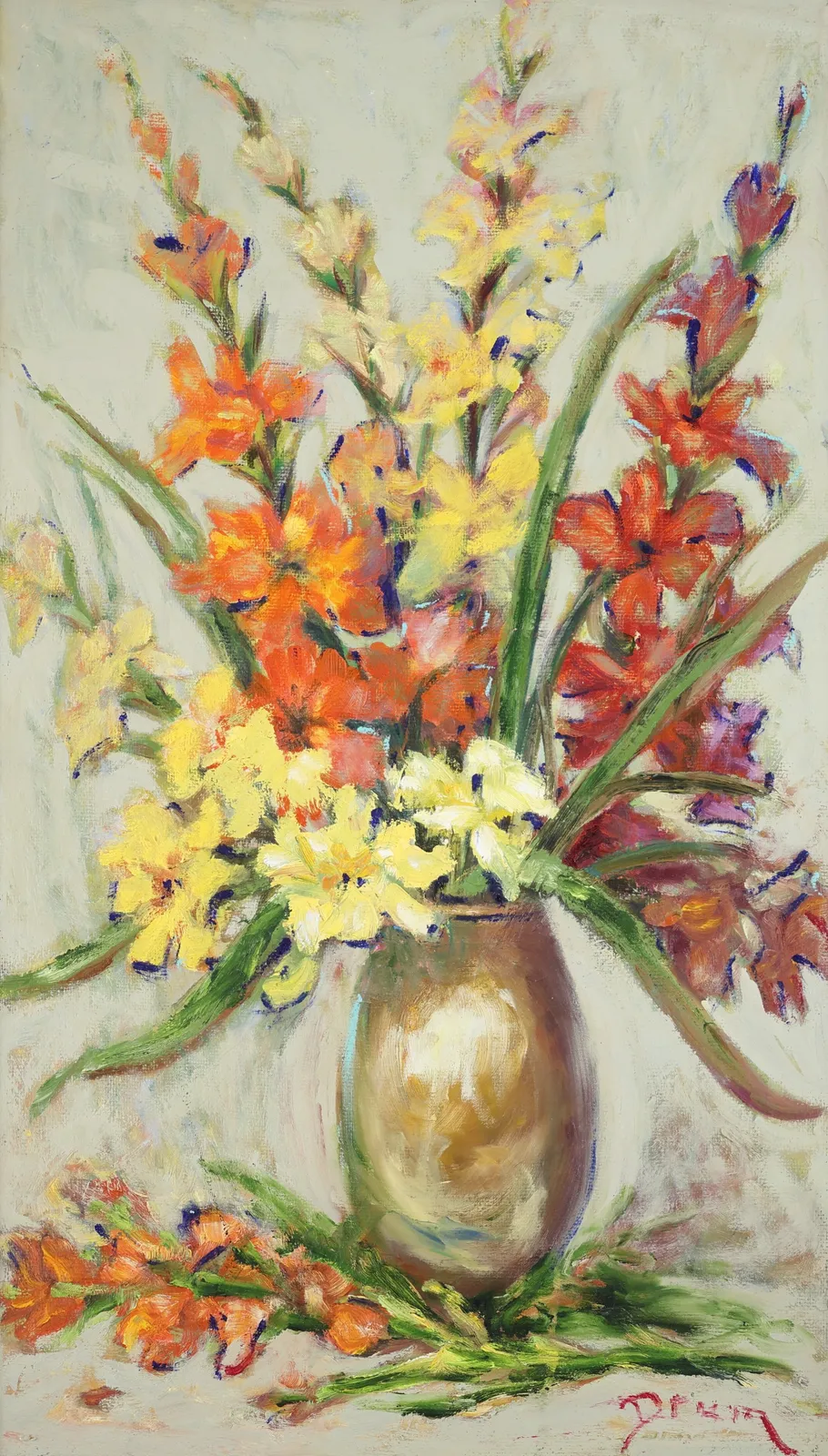David Drum, Still Life with Glads, 1962
