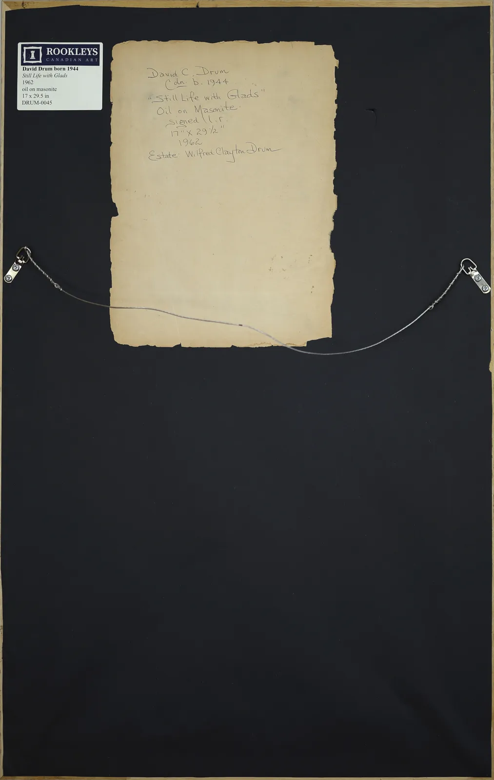 David Drum, Still Life with Glads, 1962