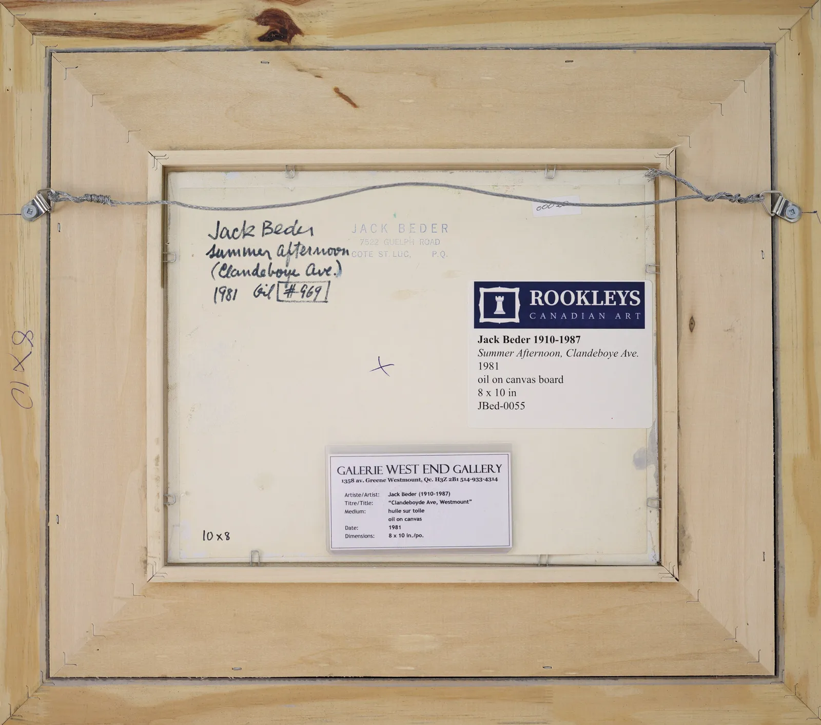 Jack Beder, Summer Afternoon, Clandeboye Ave., 1981