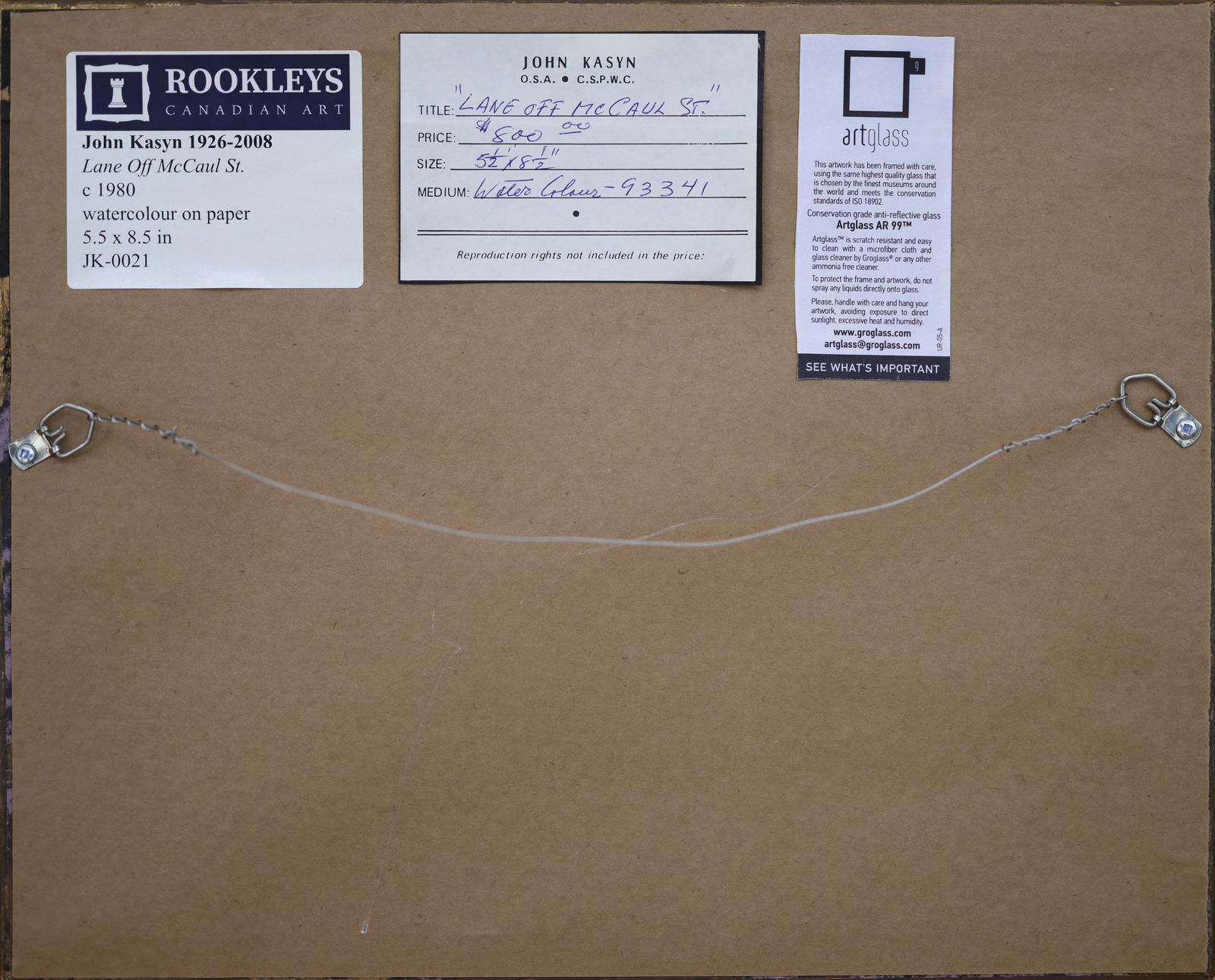 The back of Lane Off McCaul St by John Kasyn