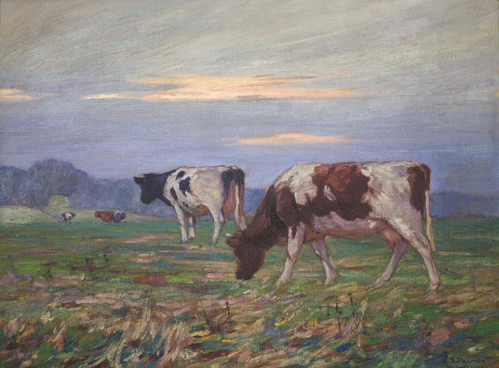 Herbert Sidney Palmer, Grazing Cattle, c 1925