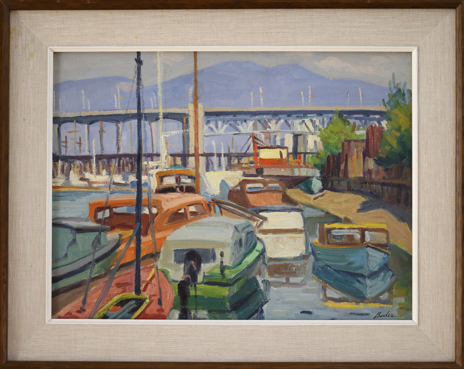 Jack Beder, Boat Cluster, False Creek, Vancouver, 1970