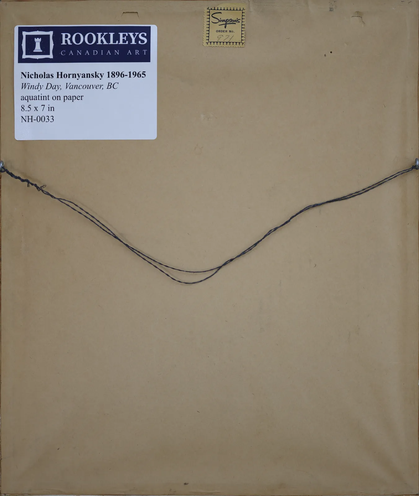 Nicholas Hornyansky, Windy Day, Vancouver, BC