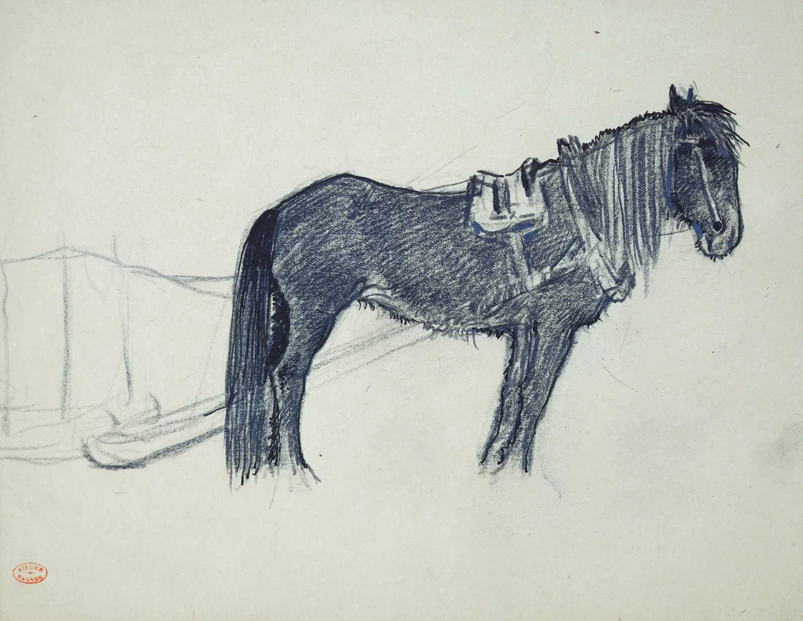 Clarence Gagnon, Cheval et Traîneau, c 1920