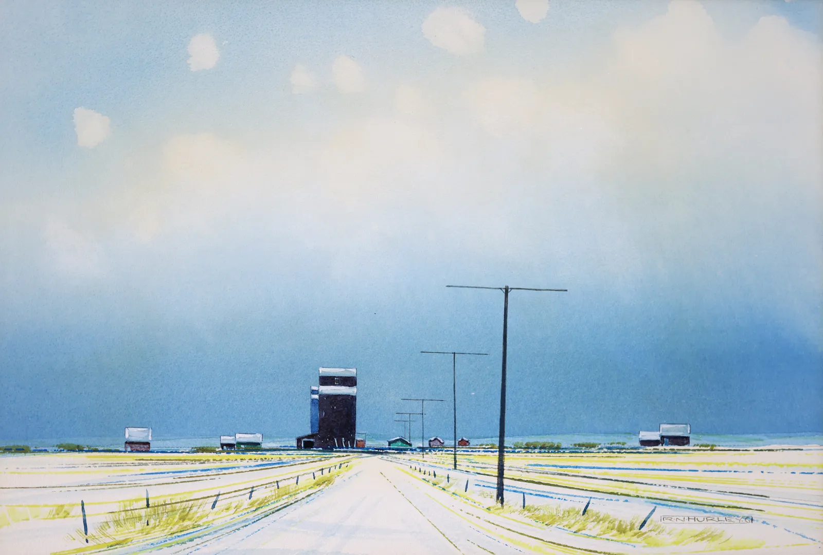 Robert Newton Hurley, Red and Blue Grain Elevators, 1961