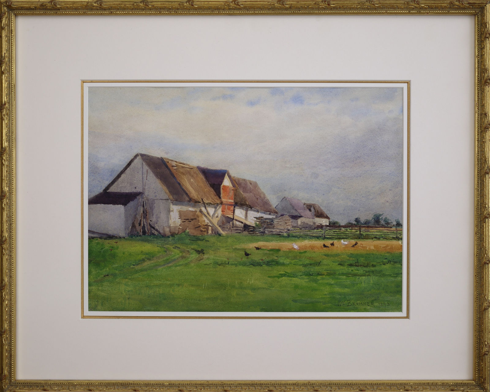 William Brymner, Chickens Feeding on the Farm, 1898