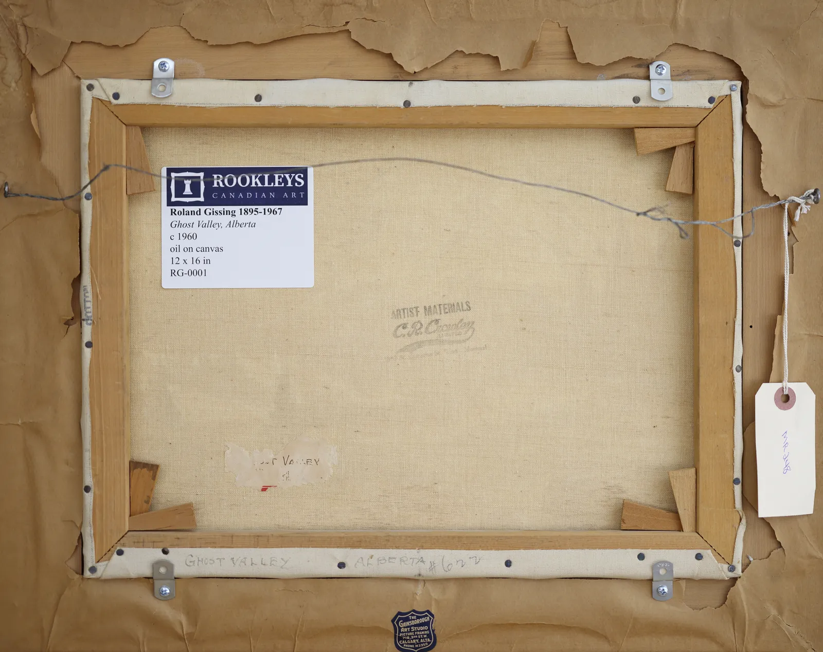 A snowy area with pine trees. Ghost Valley, Alberta painting by Roland Gissing