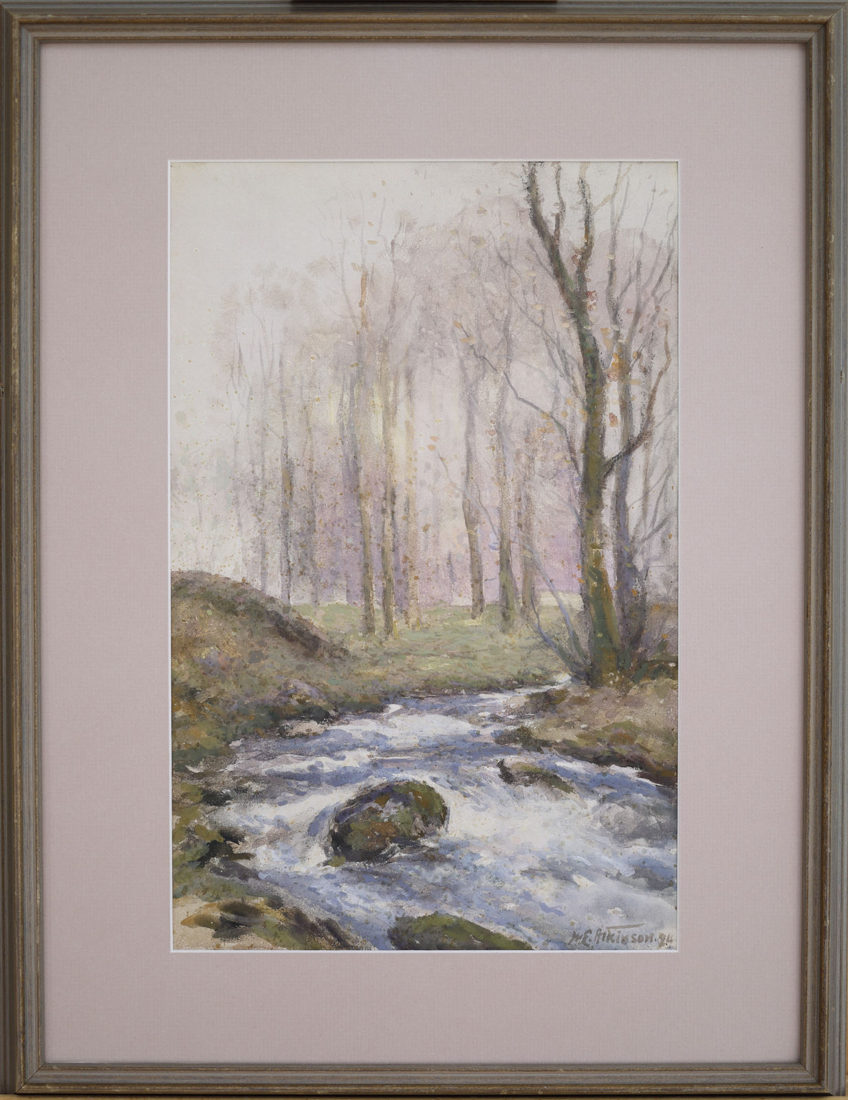 William Edwin Atkinson The Cascade in Dukes Woods with frame